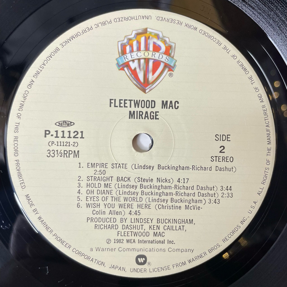 Винтажная виниловая пластинка LP Fleetwood Mac Mirage (Japan 1982) (Obi) Empire State