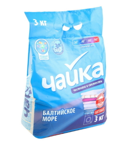 Стиральный порошок "Чайка Балтийское море" Автомат универсальный 3кг. Солнца