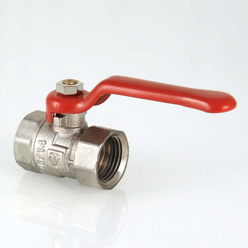 Кран шаровой латунный никелированный стандартнопроходной облегчённый внутренняя/внутренняя резьба рычаг, VALTEC COMPACT