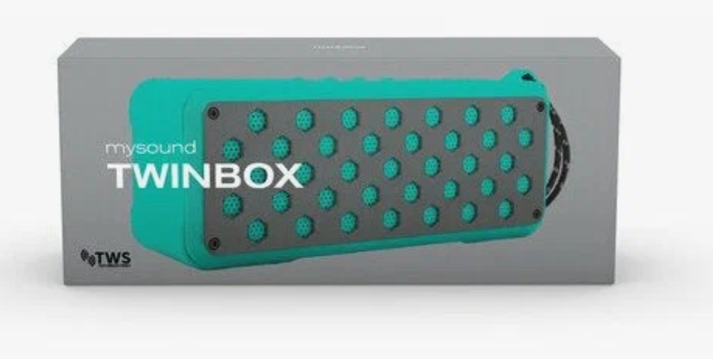 Портативная акустика Rombica Mysound Twinbox, 10 Вт, голубой