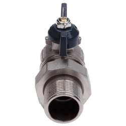 Кран шаровой AQUALINK со сгоном угловой FM 1/2 LU B гайка-штуцер бабочка (100/10)