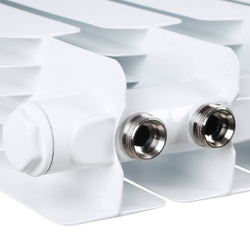 STOUT Space 500 9 секции радиатор биметаллический нижнее правое подключение RAL9016