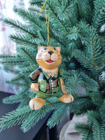 Фарфоровая игрушка кот добряк