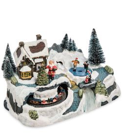 XM-711 Музыкальная новогодняя миниатюра с подсветкой