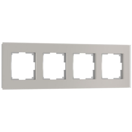 Рамка на 4 пост Senso (дымчатый, стекло soft-touch)