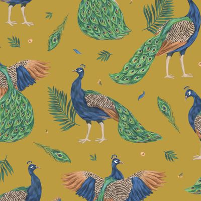 Павлины (горчичный)