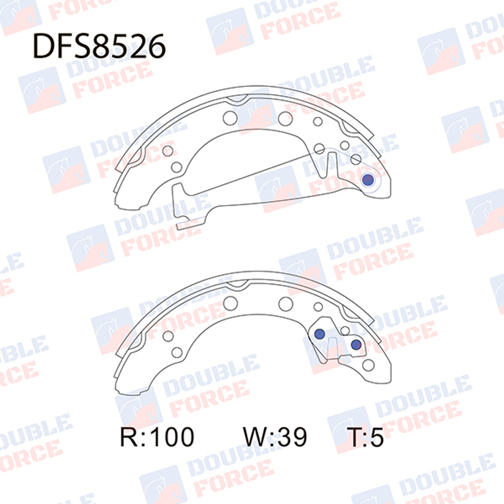 Колодки тормозные барабанные Double Force DFS8526