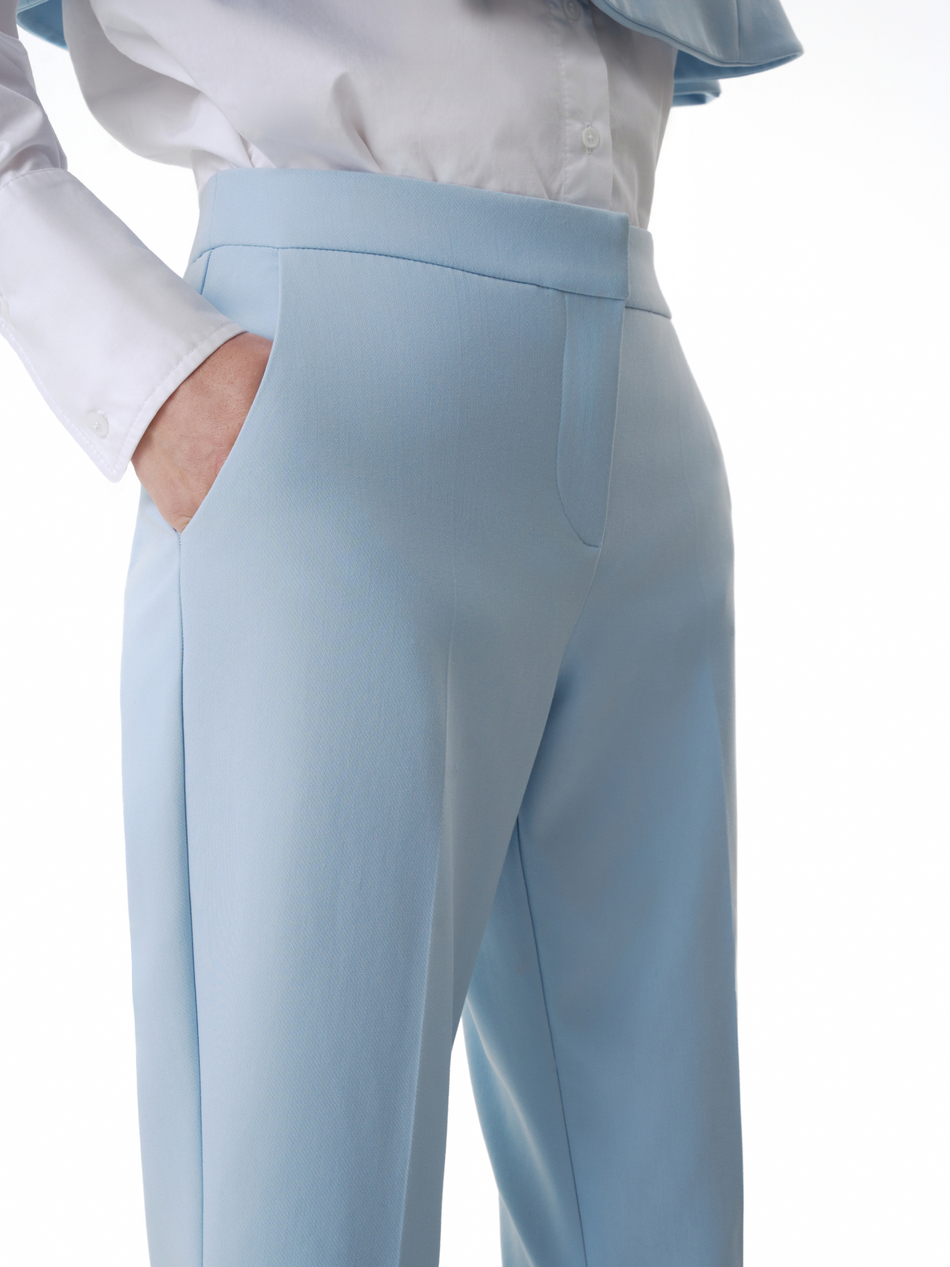 Брюки укороченные голубые