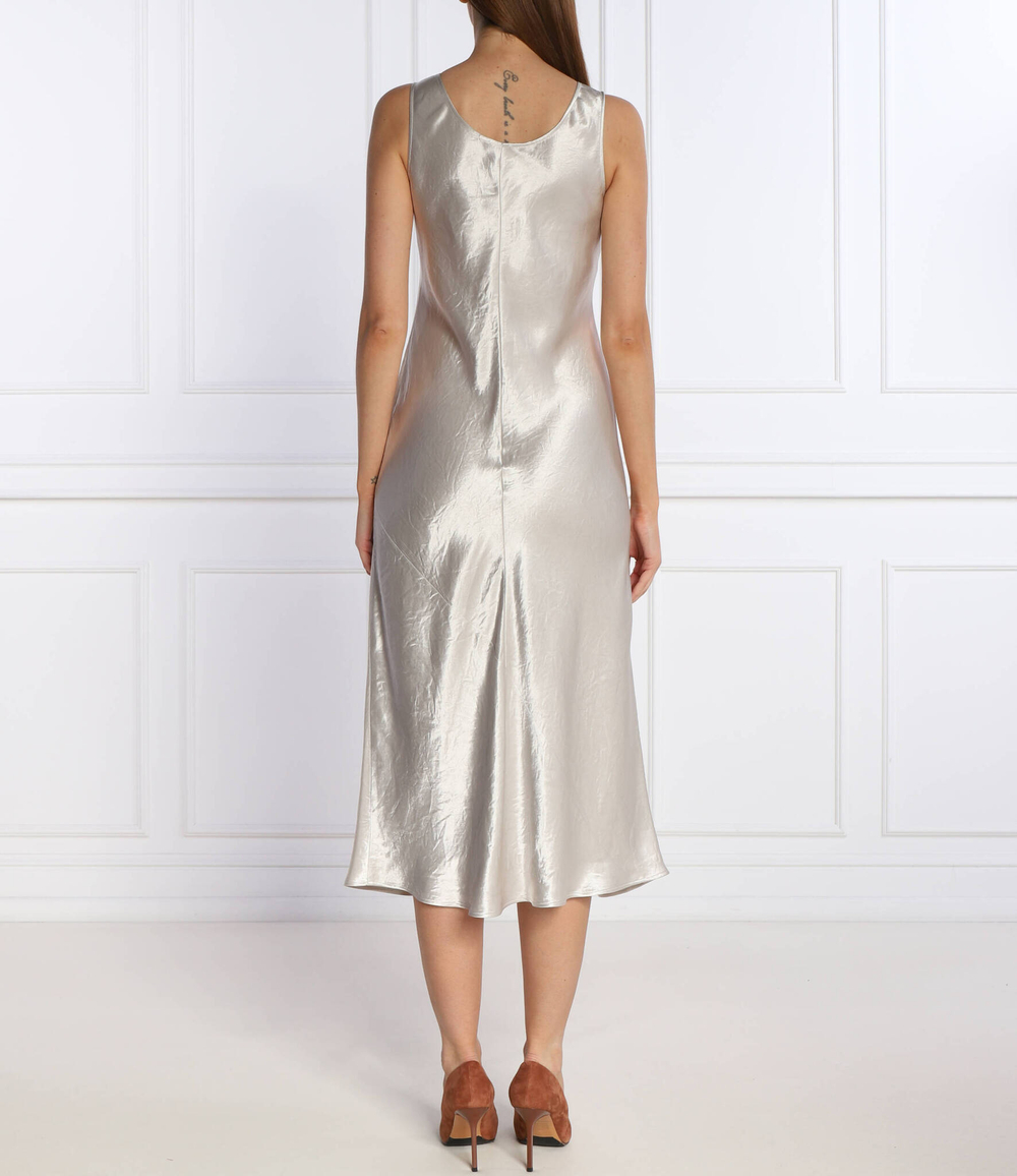 Сатиновое платье Max Mara Leisure - серебряный(162210786)