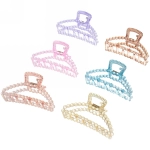 Заколка-краб для волос на блистере «Cruella- Трапеция», микс 6 цветов, 9,5 см