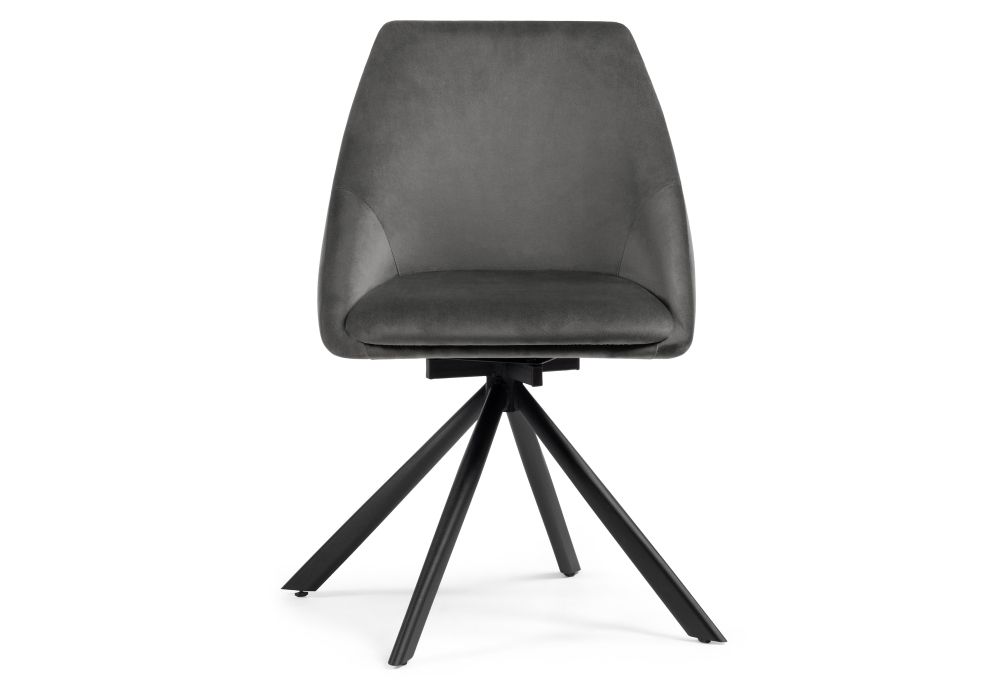 Стул на металлокаркасе Окленд крутящийся серый / черный