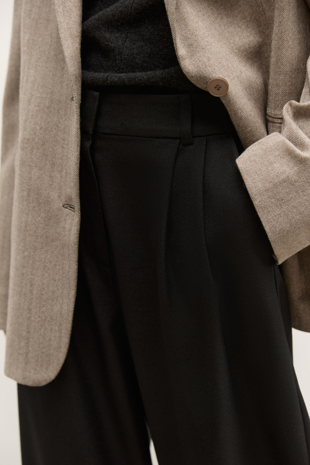 Брюки палаццо из полушерсти