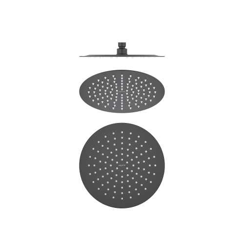 Круглый верхний душ  250*2 мм AQUATEK, матовый черный AQ2073MB