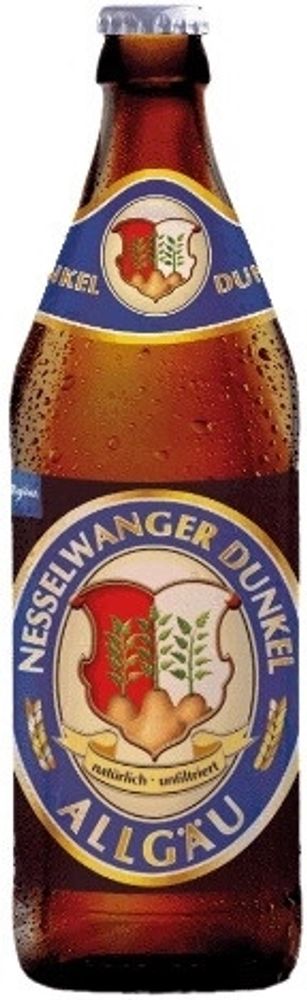 Пиво Нессельвангер Дункель / Nesselwanger Dunkel 0.5 - стекло