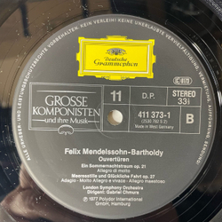 Винтажная виниловая пластинка LP Mendelssohn Мендельсон, London Symphony Orchestra, Gabriel Chmura, Ouverturen Mit Ein Sommernachtstraum Op. 21 (Германия 1984)