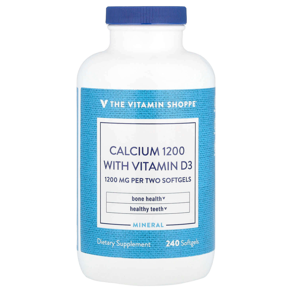 The Vitamin Shoppe, Calcium1200 с витамином D3, 240 мягких таблеток
