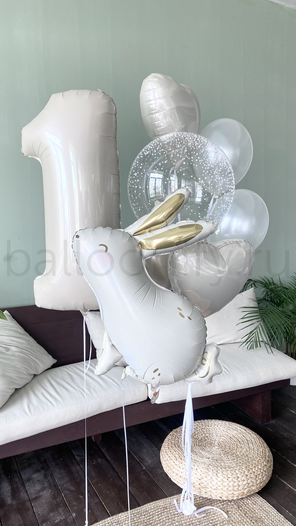 Набор шаров "Зайка золотые ушки", дизайн №3