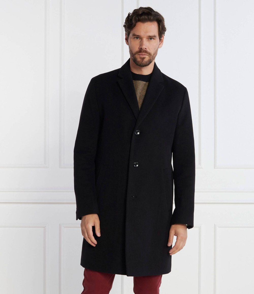 Хлопковое пальто h-hyde-c-224 BOSS BLACK - черный(50485199)