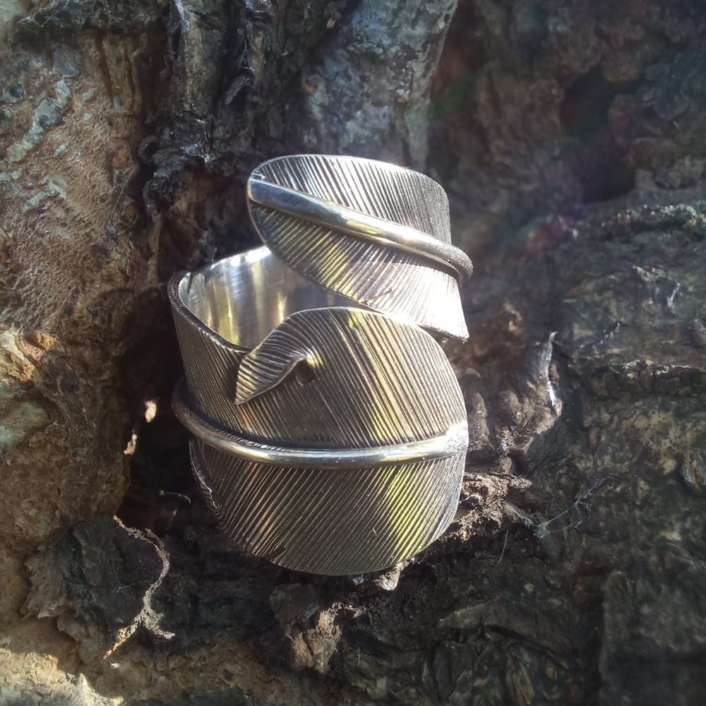 Кольцо ПЕРО, серебро