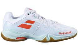 Женские кроссовки для бадминтона/сквоша Babolat Shadow Spirit - white/light blue