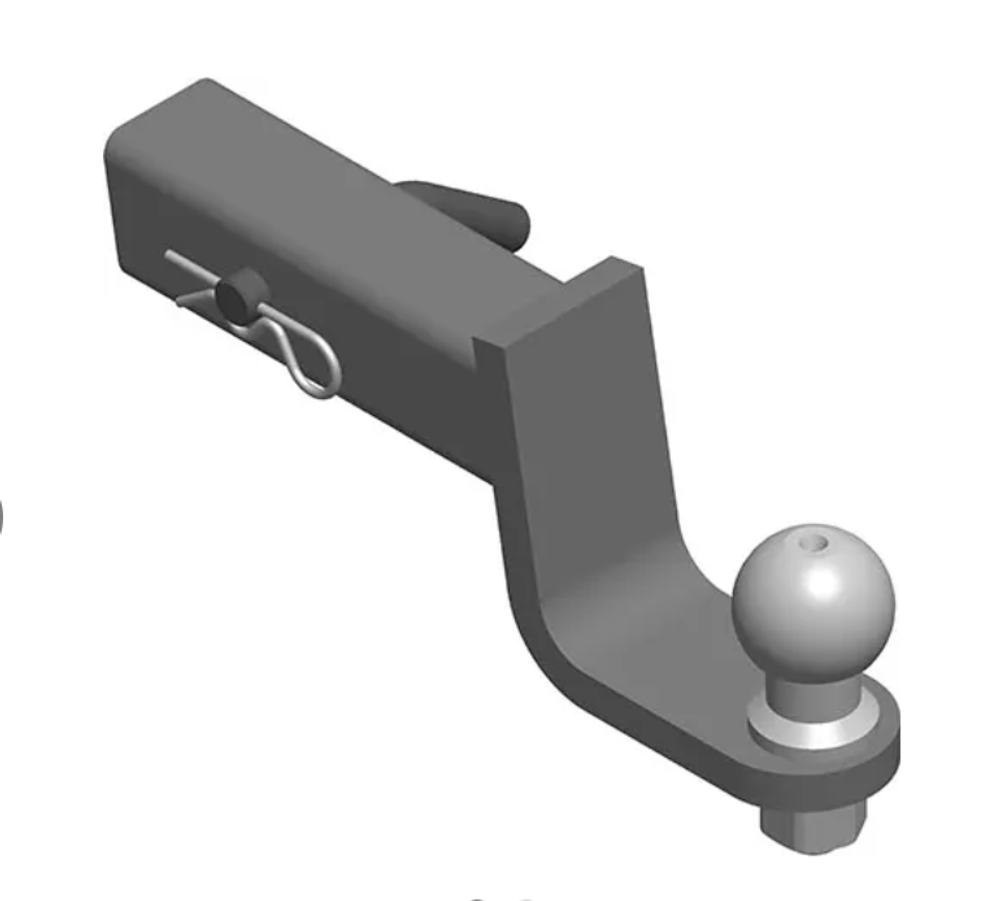 Фаркоп-вставка под американский квадрат 50х50мм, занижение 90 мм TY-05-09