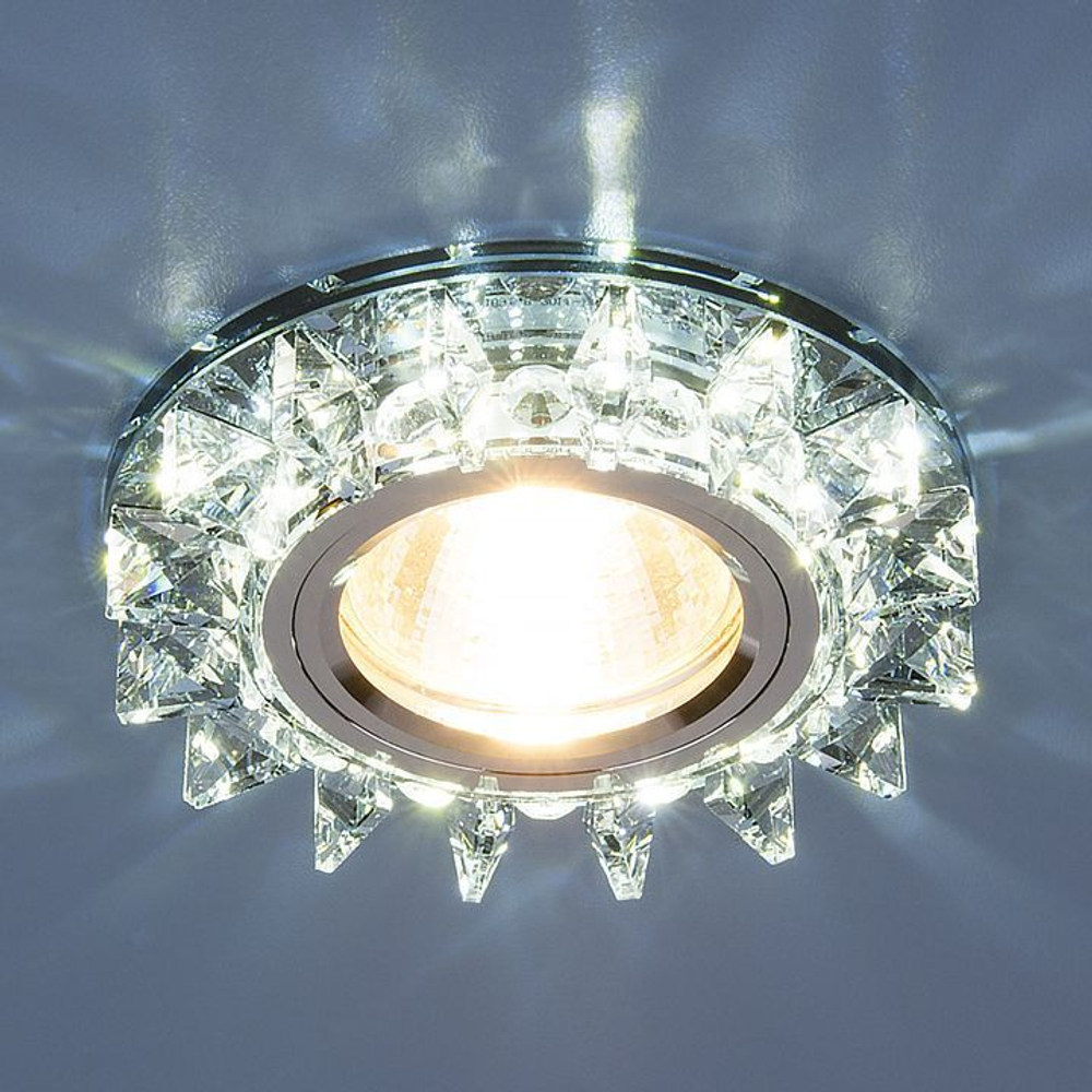 Точечный светильник Electrostandard 9120 зеленый/серебро