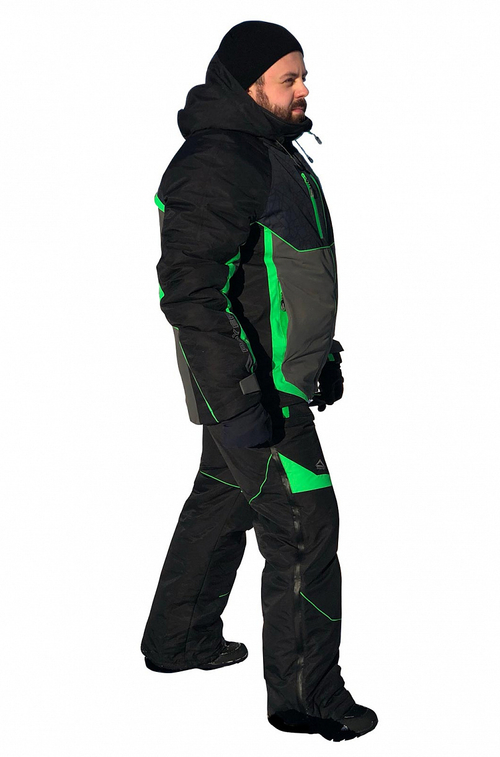 Костюм зимний Диксон (кошачий глаз, черно-зеленый) PAYER