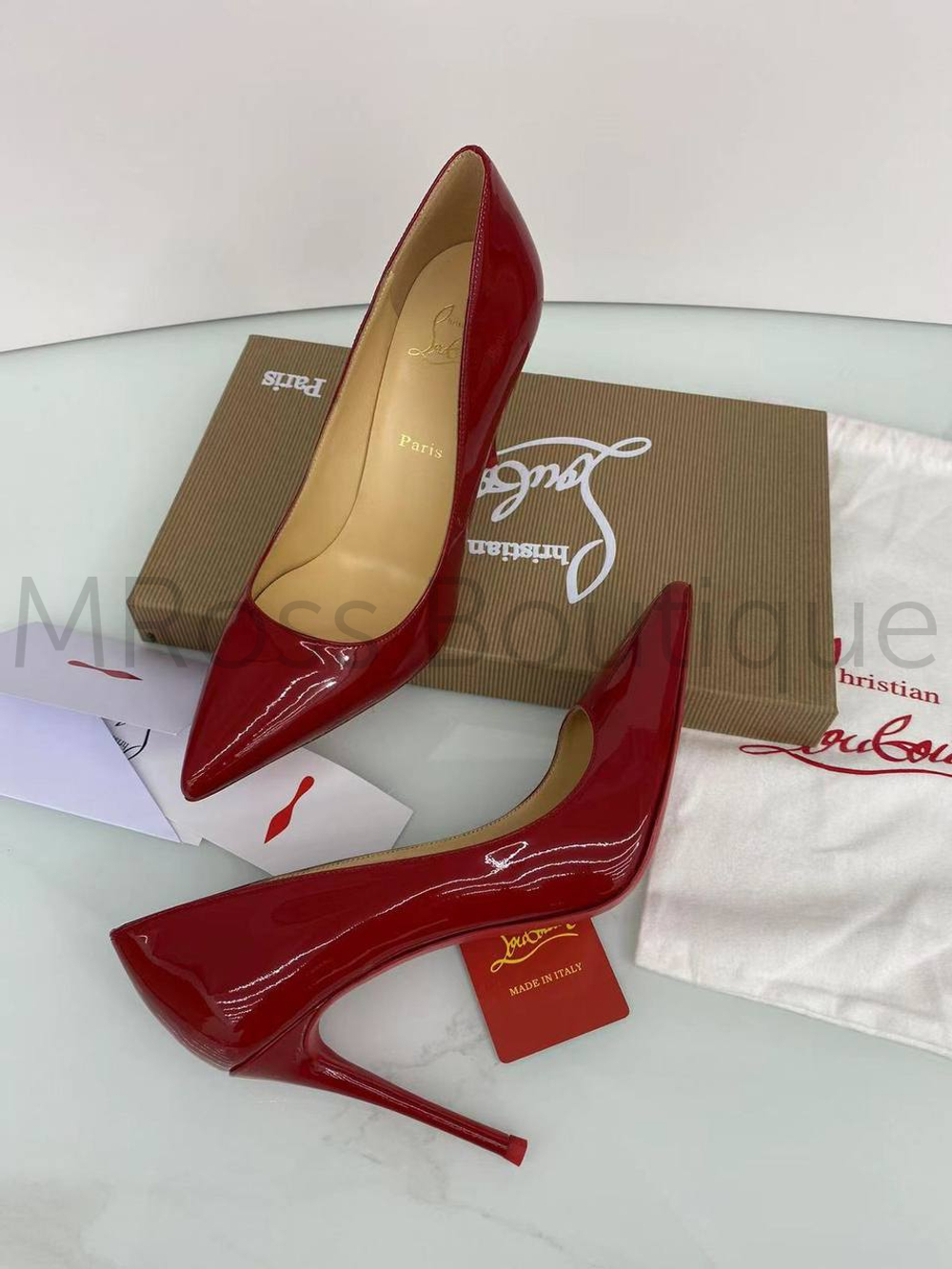 Красные туфли лодочки Christian Louboutin Kate 10 см