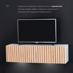 тумба под телевизор, тумба лофт напольная Нью-Йорк с рейками