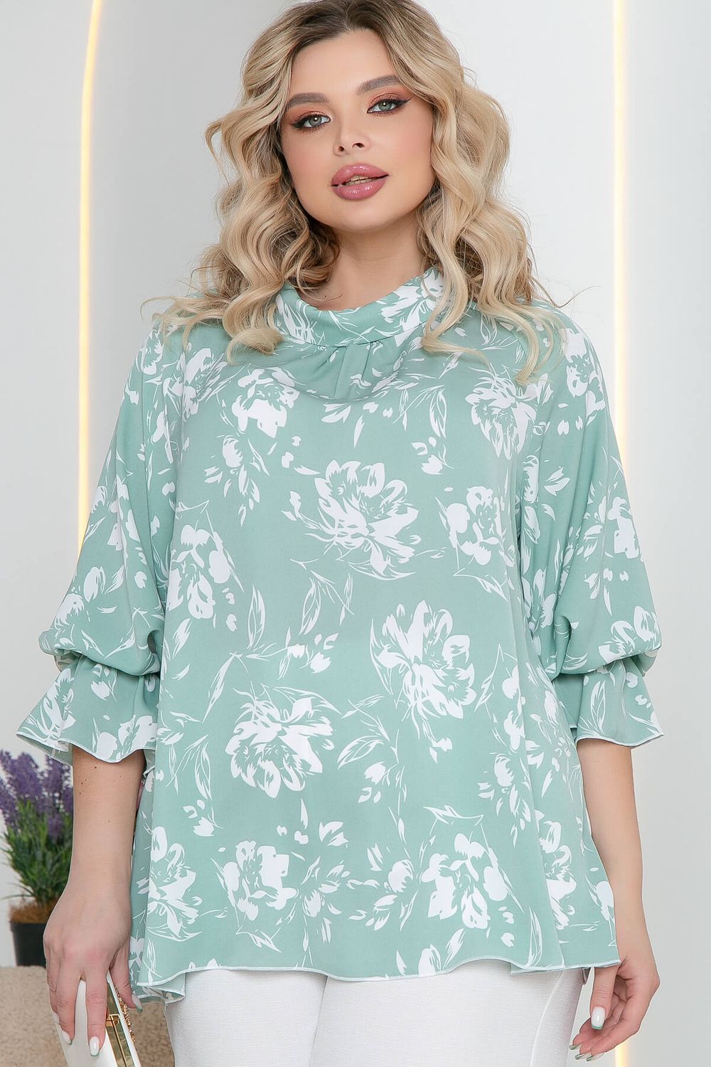 Блуза "Гелла" (мята) Б5644 LT Collection