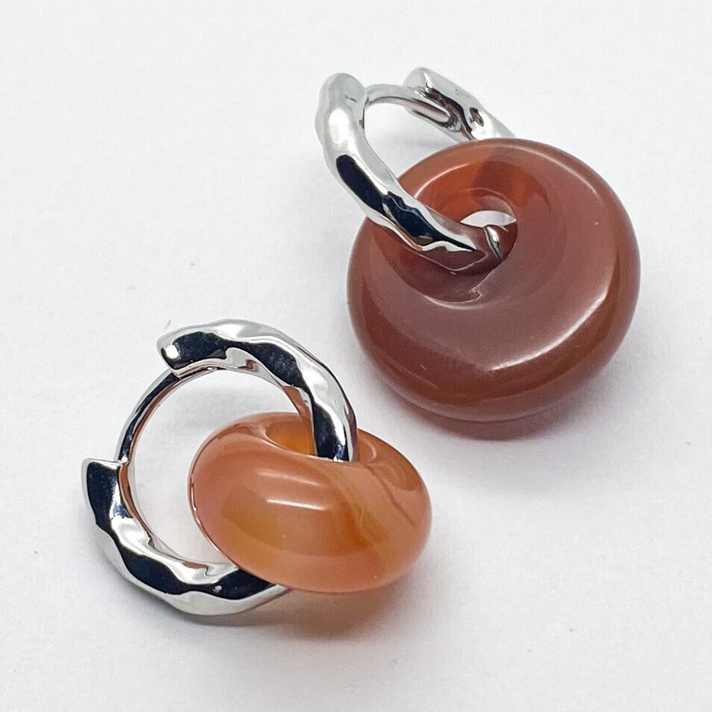 Ювелирные швензы Конго с родиевым покрытием, размер 17*3 мм, цена за пару