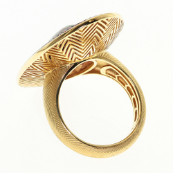 Кольцо с гранатом, рубинами и сапфирами, R0105-1/2