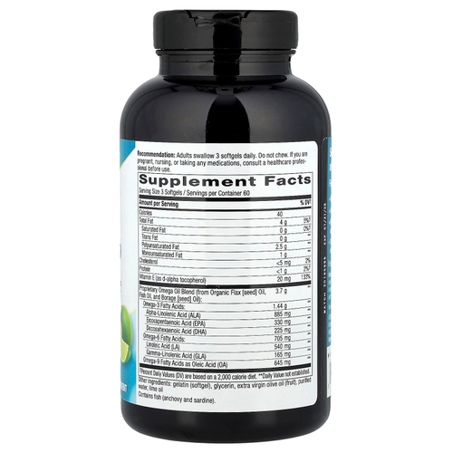 Nature's Way, омега 3/6/9, омега-смесь, со вкусом лайма, 180 мягких таблеток