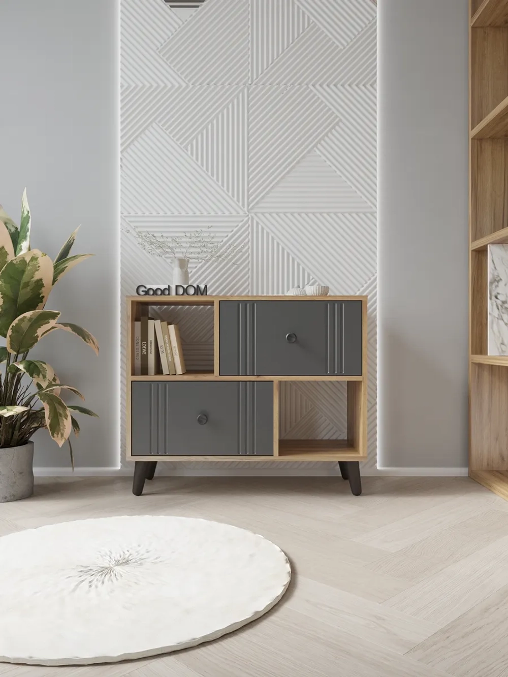 Комод-тумба в гостиную на ножках