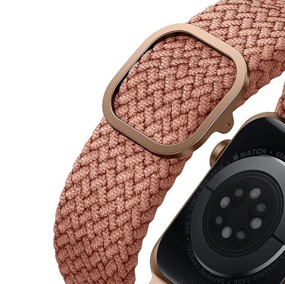 Ремешок Uniq Aspen Strap Braided для Apple Watch 42/44/45 мм (44MM-ASPPNK) розовый