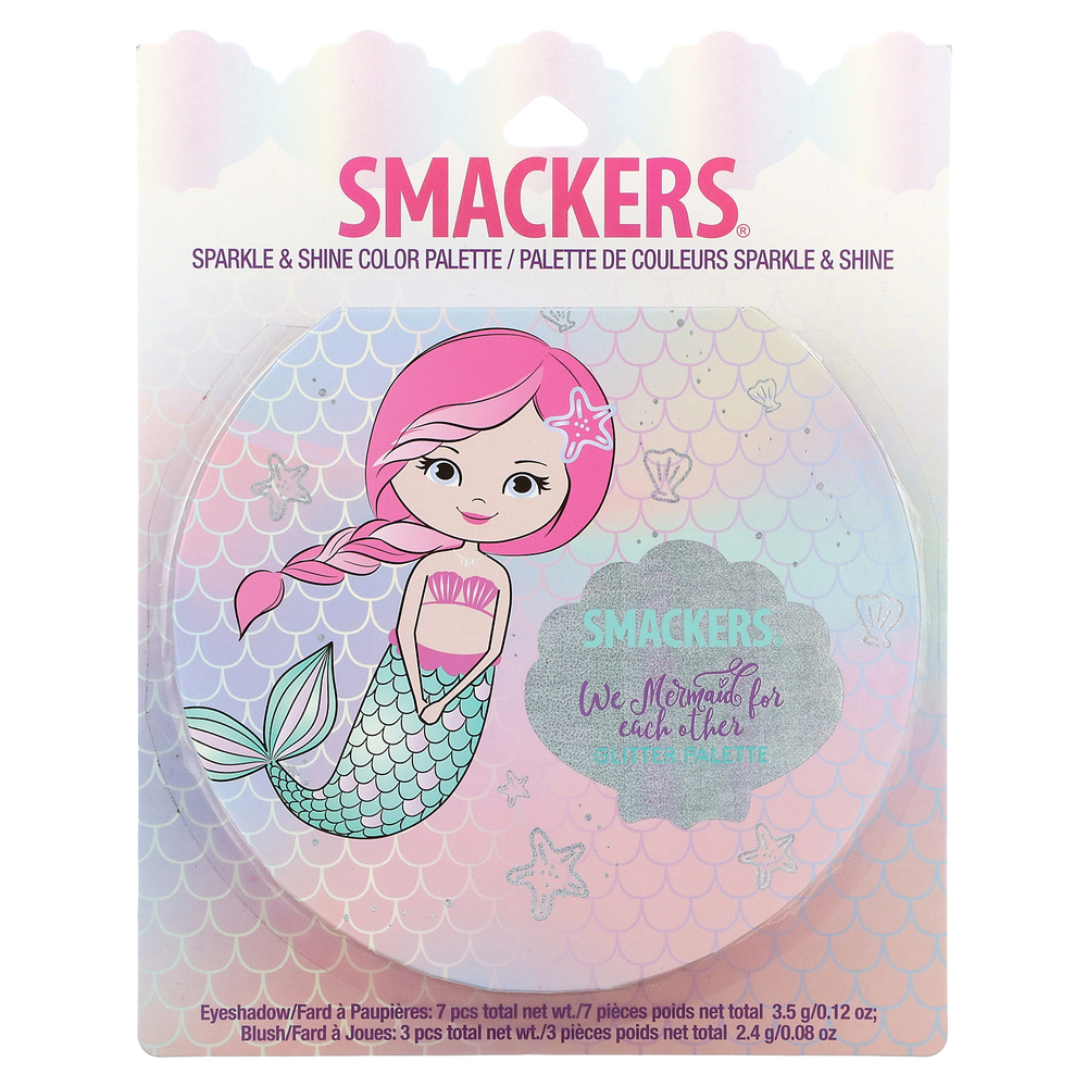 Lip Smacker, Палитра цветов для блеска и блеска, Мы, русалки, блестки, 1 палитра