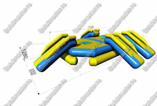 Модуль аквапарка «Подиум с горками»,13*5*2,3 м