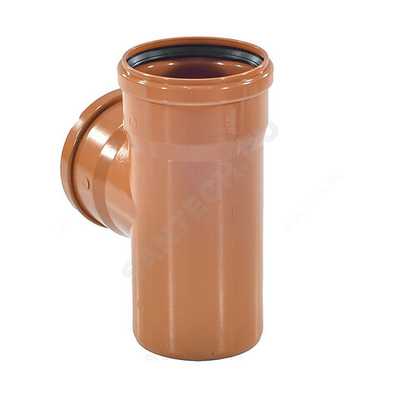 Тройник НПВХ коричневый Дн 110х110х87гр б/нап в/к Агригазполимер