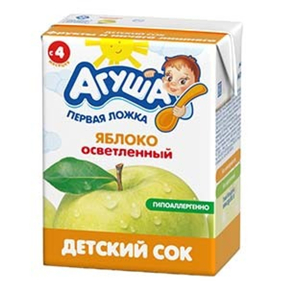 Сок "Агуша" дет.осветл.яблоко 0% 200мл