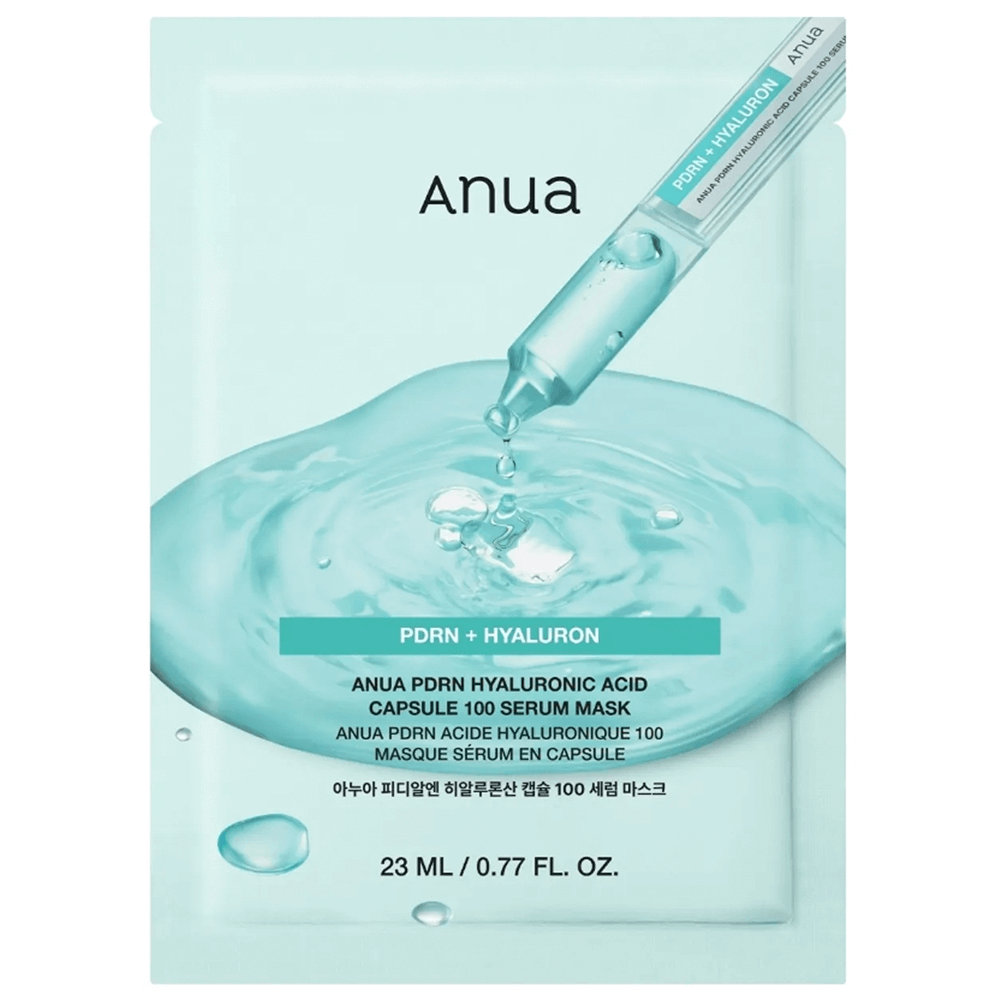 ANUA PDRN HYALURONIC ACID CAPSULE 100 SERUM MASK Тканевая маска с ПДРН и гиалуроновой кислотой, 23мл