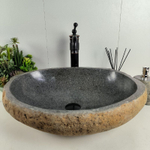 Раковина из речного камня RS-62084 (56*44*15)