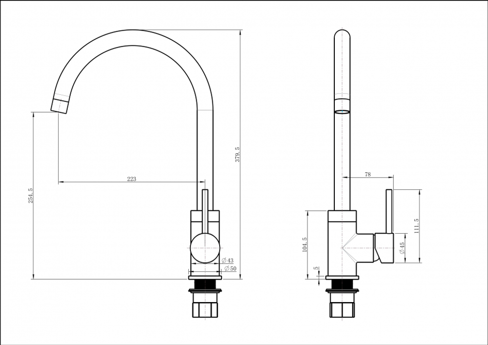 GB40040CR Смеситель Для Кухни