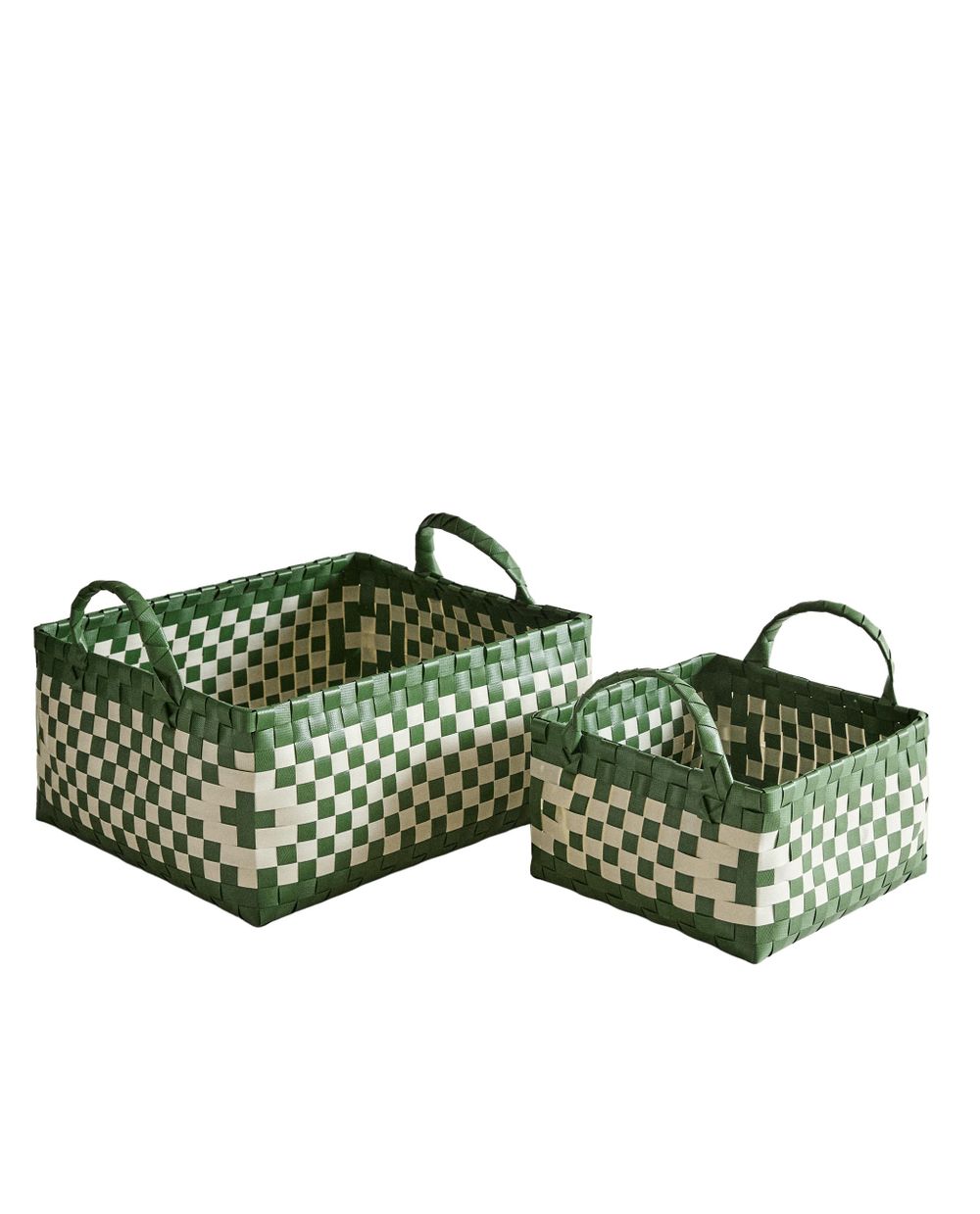 Zara Home Корзина изо льна, цвет зелёный, 19 см