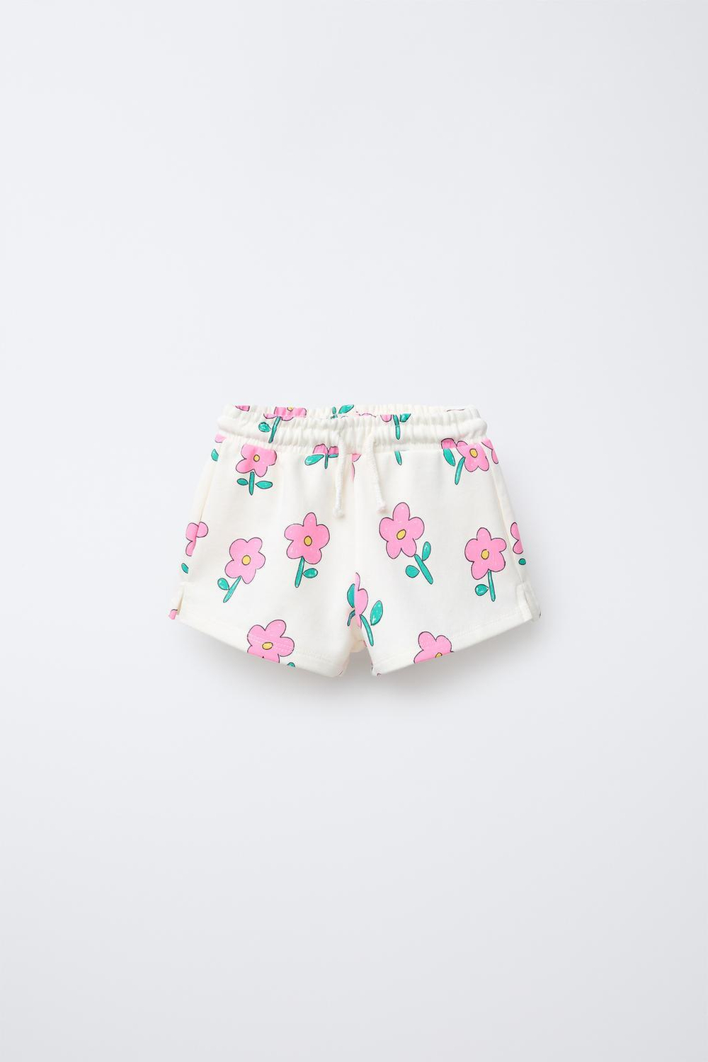 ZARA ШОРТЫ С ПРИНТОМ, НЕОНОВО-РОЗОВЫЙ