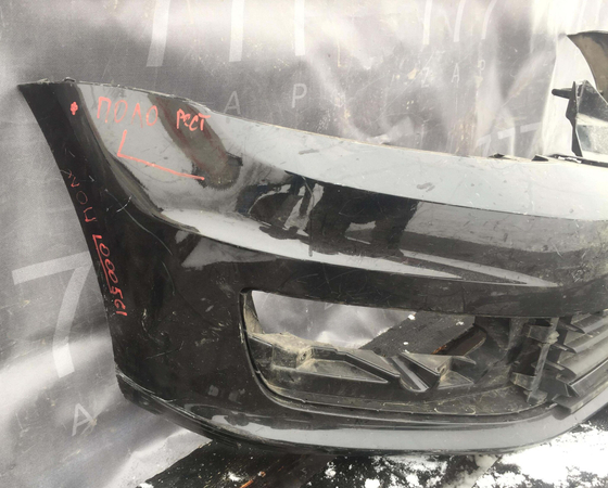 Бампер передний Volkswagen Polo 5 Sedan 15-20 Б/У Оригинал 6RU807221A