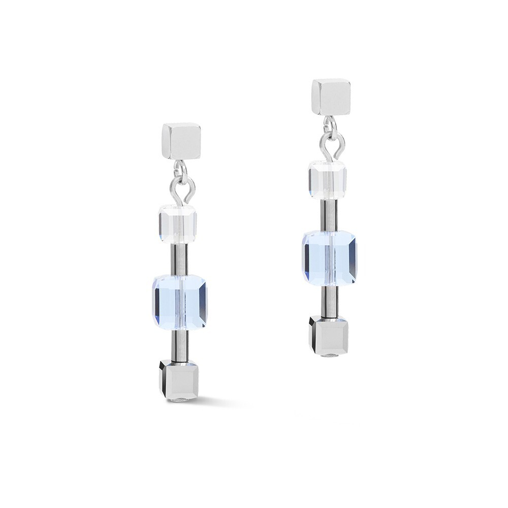 Серьги Coeur de Lion Crystals Silver-Blue 5066/21-0700 цвет голубой, серебряный