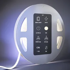 Светодиодная лента 24В COB 12Вт/м Адресная (SPI) 4000K 5м IP 20 201255 Led Strip 201255