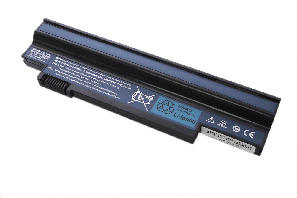 Аккумуляторная батарея для ноутбука Acer Aspire one 532h 533h eMachines350 10.8V 6600mah OEM черная