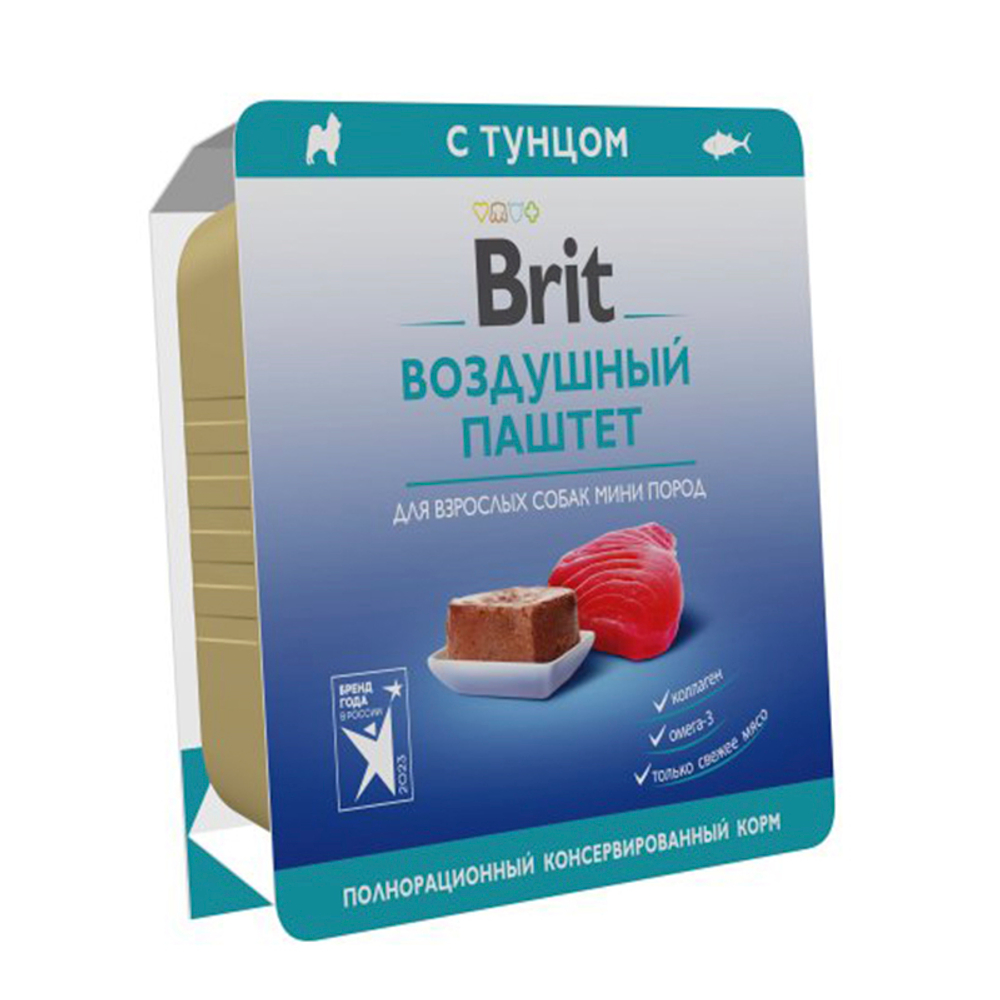 Brit Брит ТУНЕЦ 100 г воздушный паштет для собак мини пород
