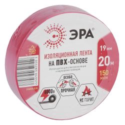 Изолента ЭРА ET1920RED ПВХ 19мм х 20м красная